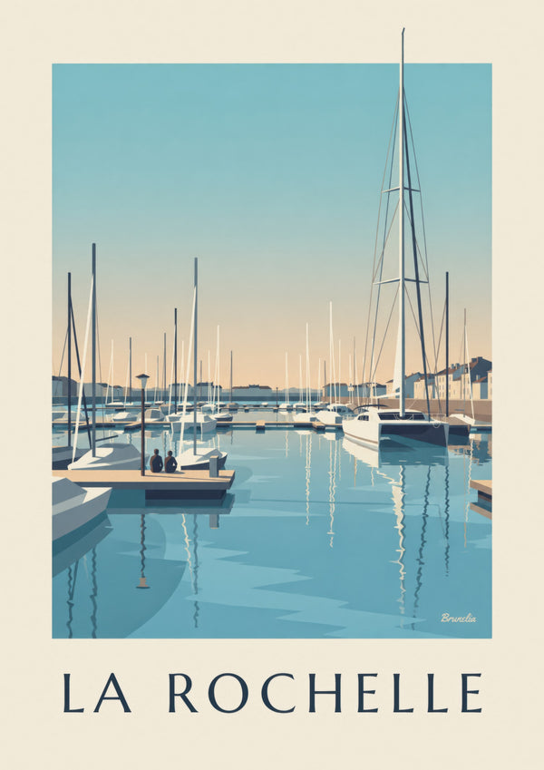 Plakat af lystbådehavnen Port des Minimes i La Rochelle