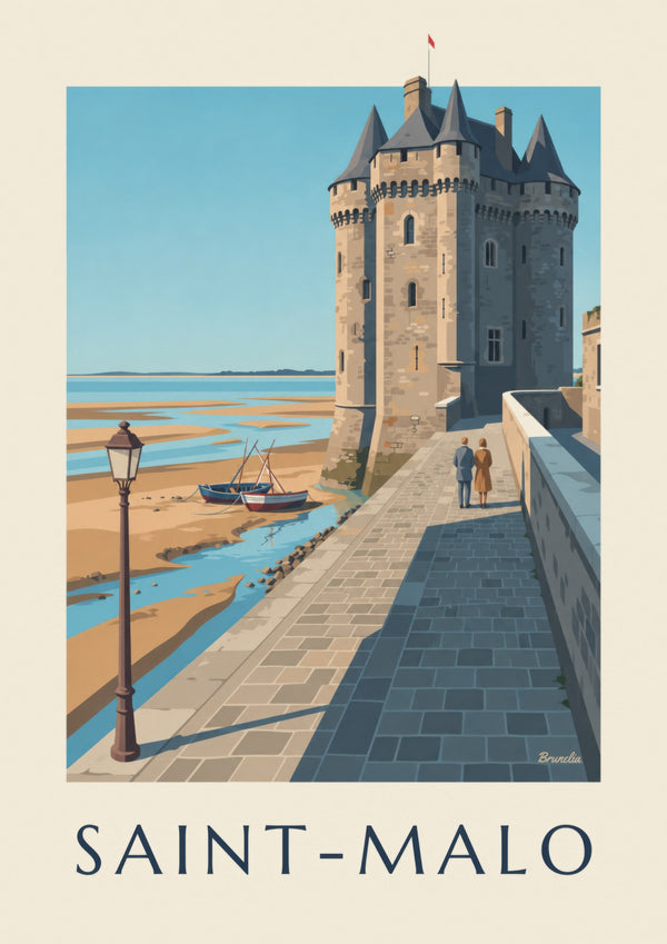Plakat med Solidor-tårnet i Saint-Servan, Saint-Malo