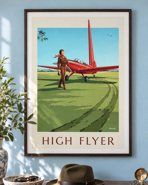 Airplane posters: collection poster framed in a home interior