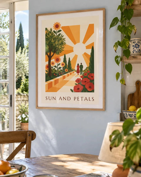 Affiches salon : affiche de la collection encadrée dans un intérieur