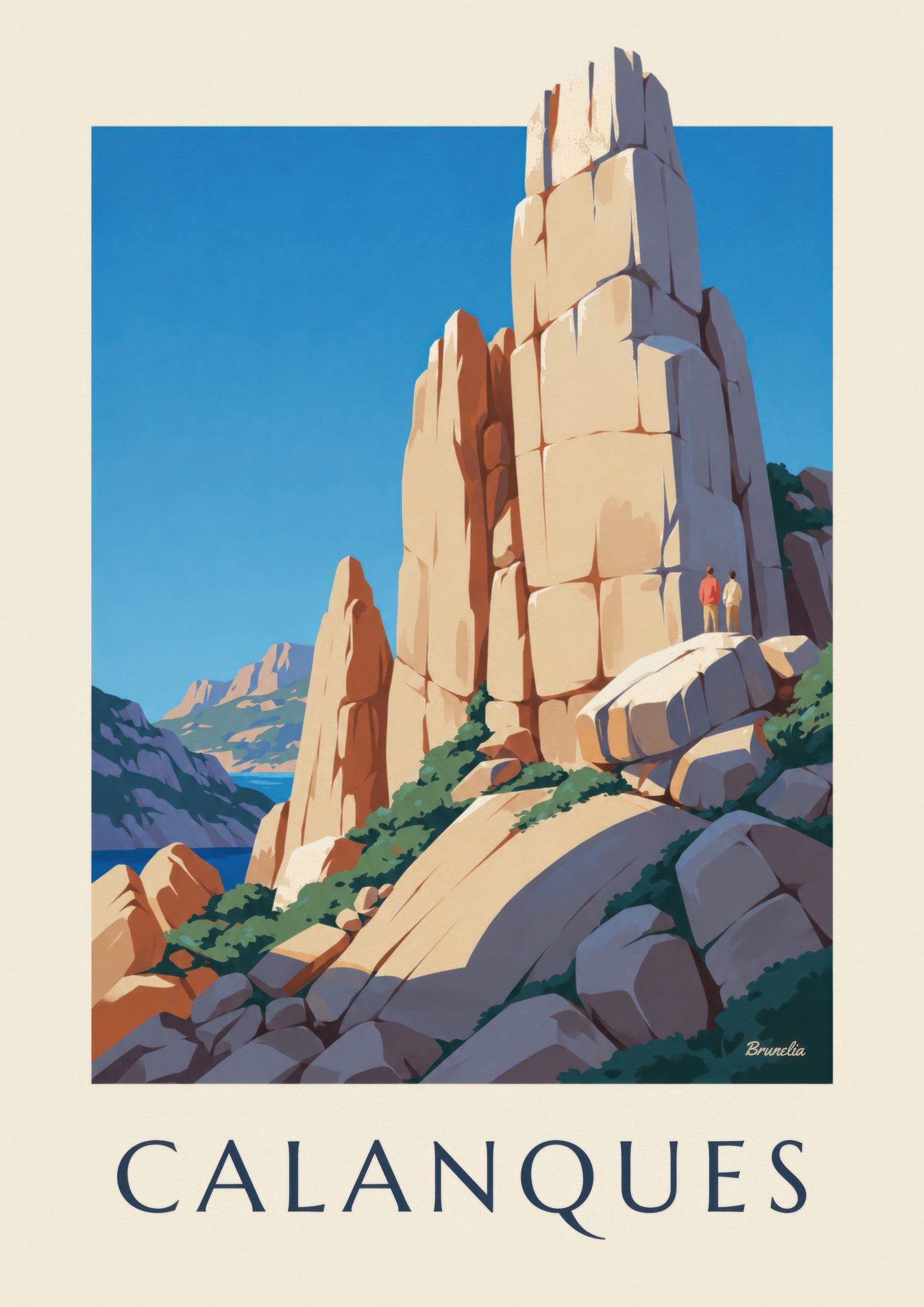 Affiche Grande Candelle, calanques de Sugiton: nærbillede af detalje
