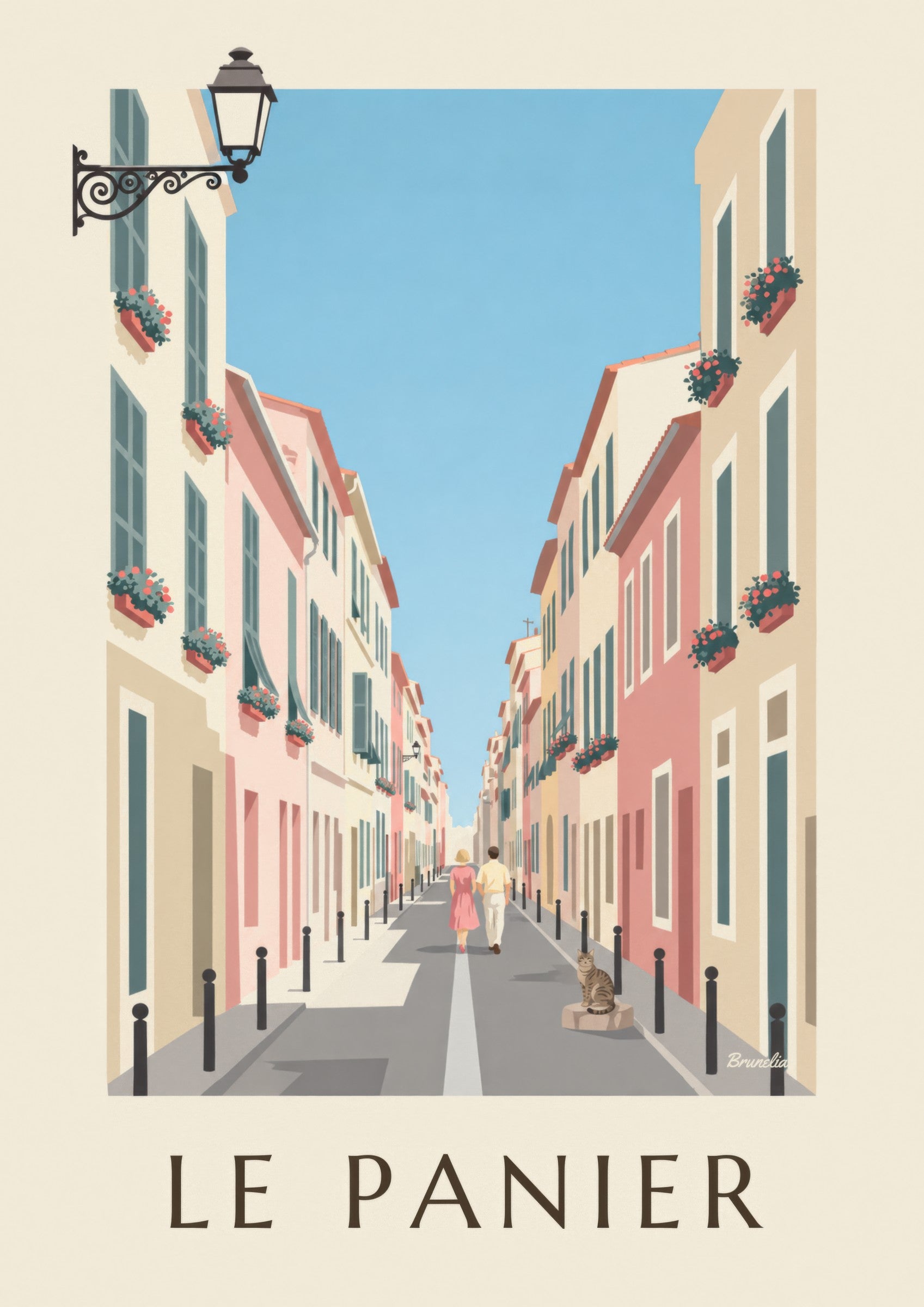 Affiche rue du Petit-Puits au Panier à Marseille: nærbillede af detalje