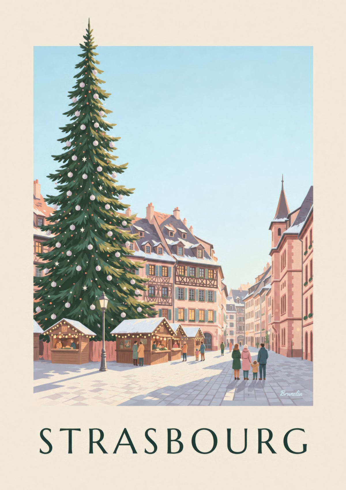 Plakat med Strasbourgs julemarked