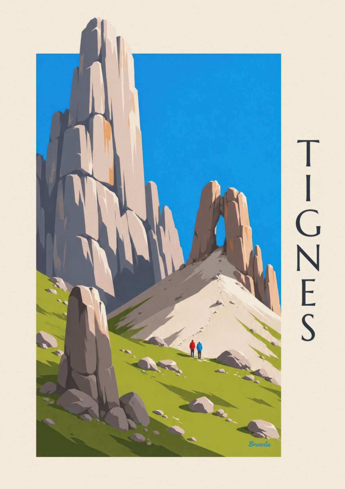 Plakat af Tignes og Aiguille Percée