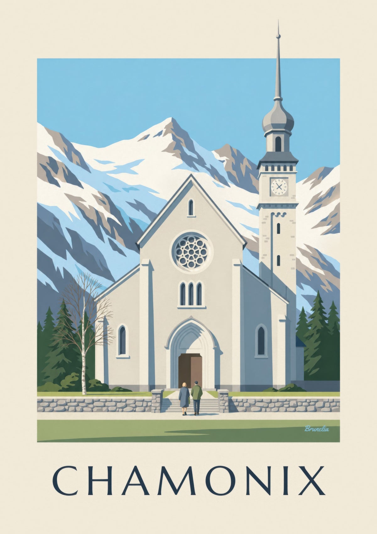 Affiche église Saint-Michel de Chamonix