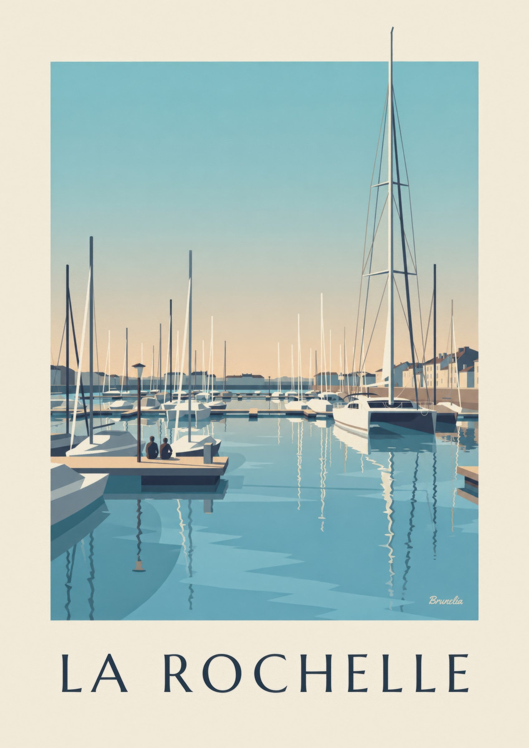Affiche port de plaisance des Minimes à La Rochelle: nærbillede af detalje
