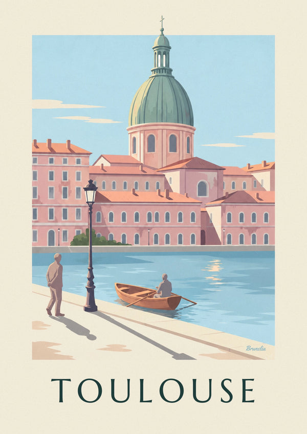 Toulouse La Grave dome over the Garonne poster