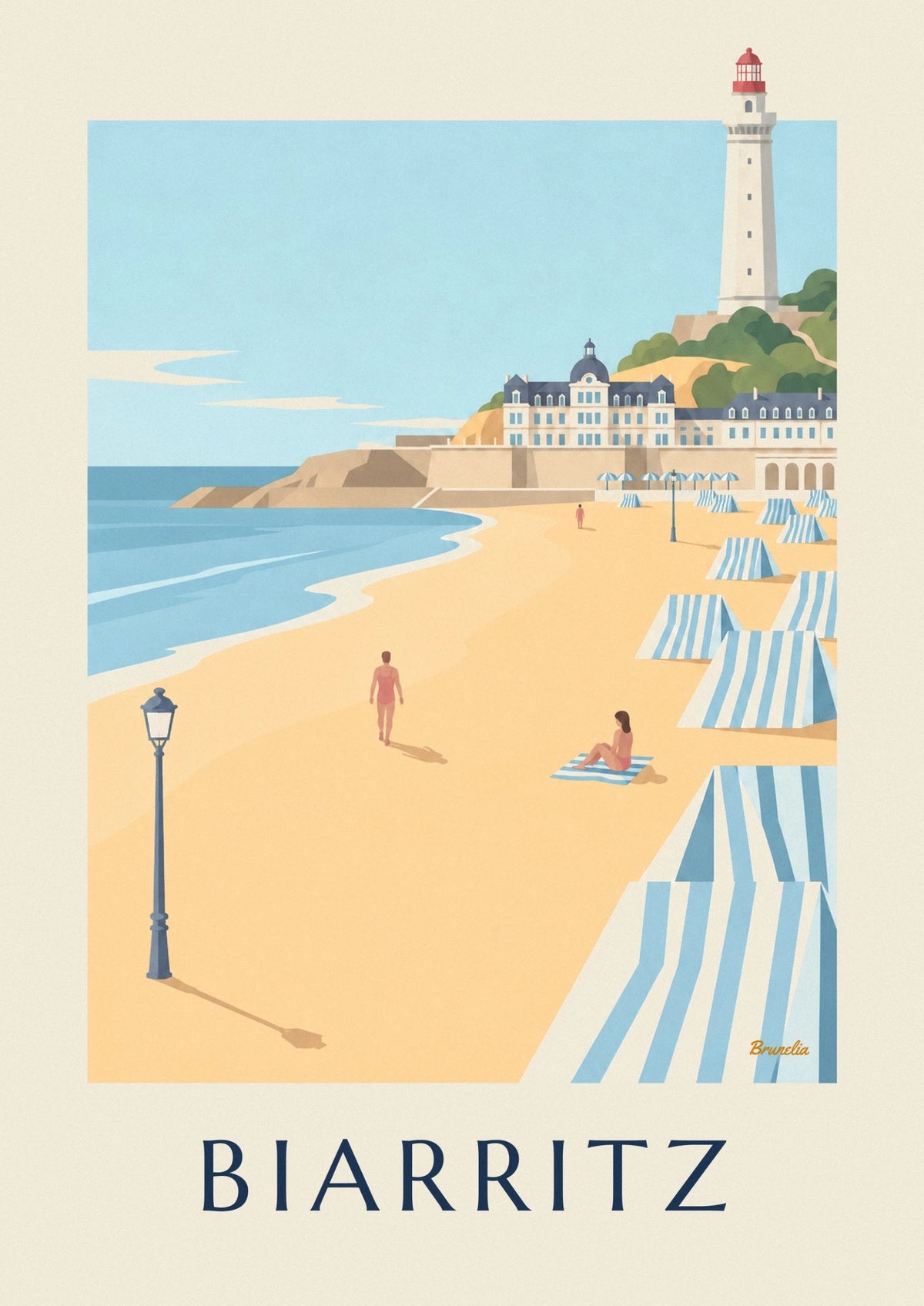 Biarritz Grande Plage and Hôtel du Palais poster